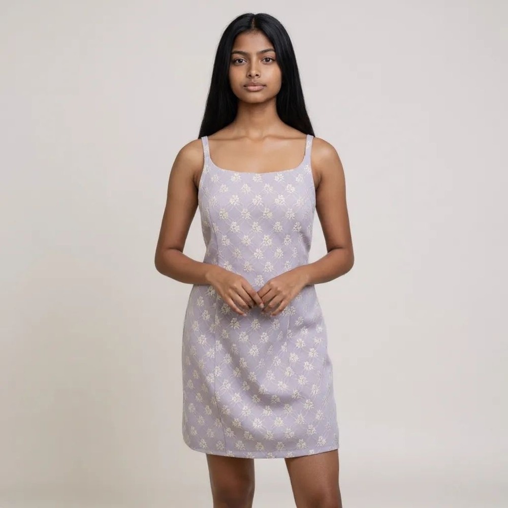 A-List Vintage Y2K Lace Embroidered Lavender Dress Junior Size 11